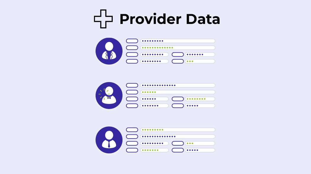 illustration of provider data for doctors, users, and admins